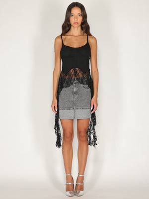 Top con pizzo rouge
