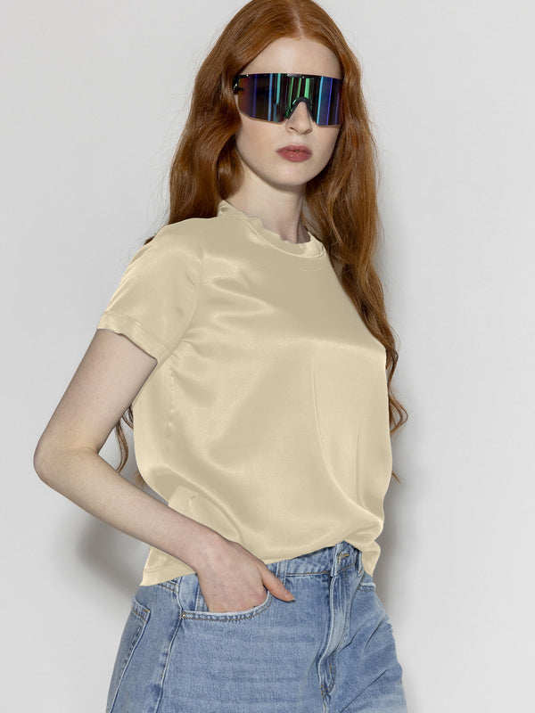 T-shirt raso Beige