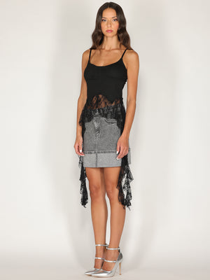 Top con pizzo rouge