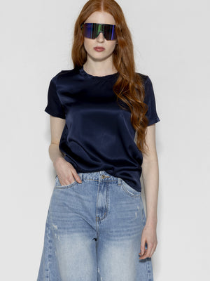 T-shirt raso Blu