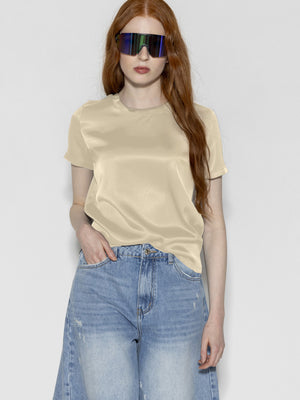 T-shirt raso Beige