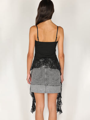 Top con pizzo rouge