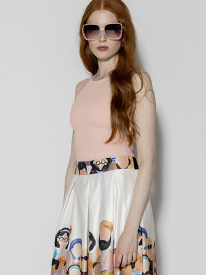 Body smanicato Rosa