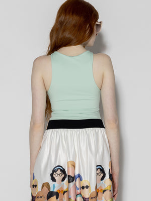 Body smanicato Menta