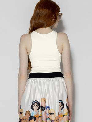 Body smanicato Bianco