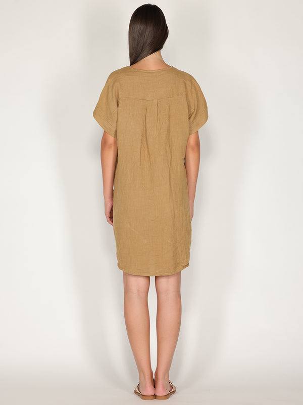 Abito in lino scollo V