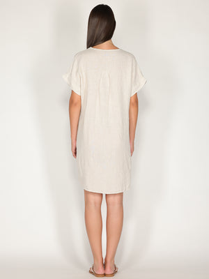 Abito in lino scollo V