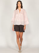 Camicia in cotone maniche a due balze