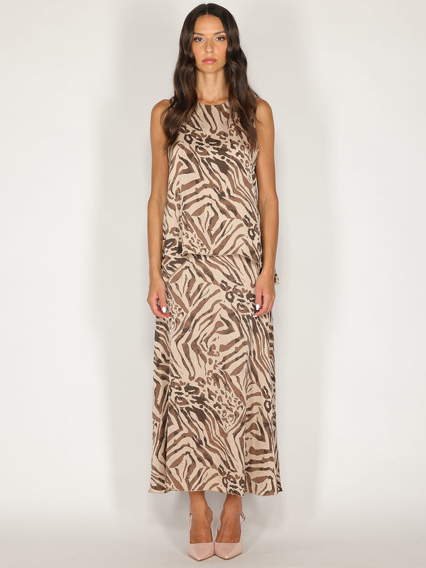 Top animalier a strisce