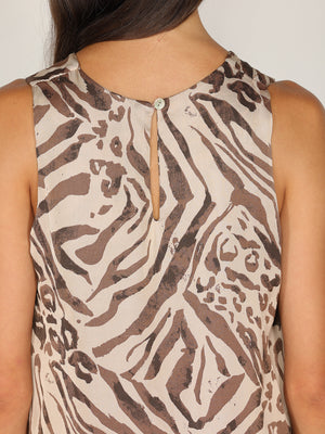 Top animalier a strisce