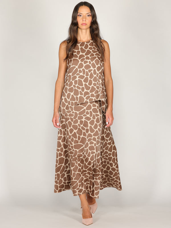 Top animalier a macchie