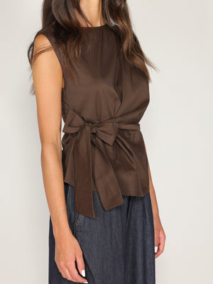 Maglia in cotone con fiocco laterale