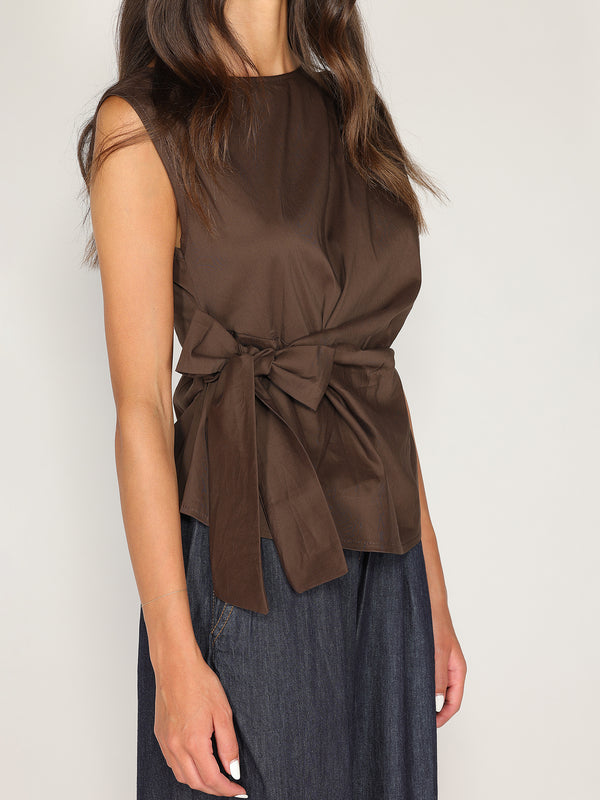Maglia in cotone con fiocco laterale