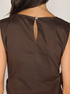 Maglia in cotone con fiocco laterale