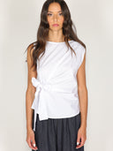 Maglia in cotone con fiocco laterale