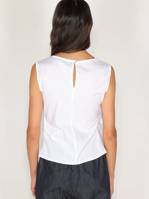 Maglia in cotone con fiocco laterale