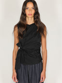 Maglia in cotone con fiocco laterale