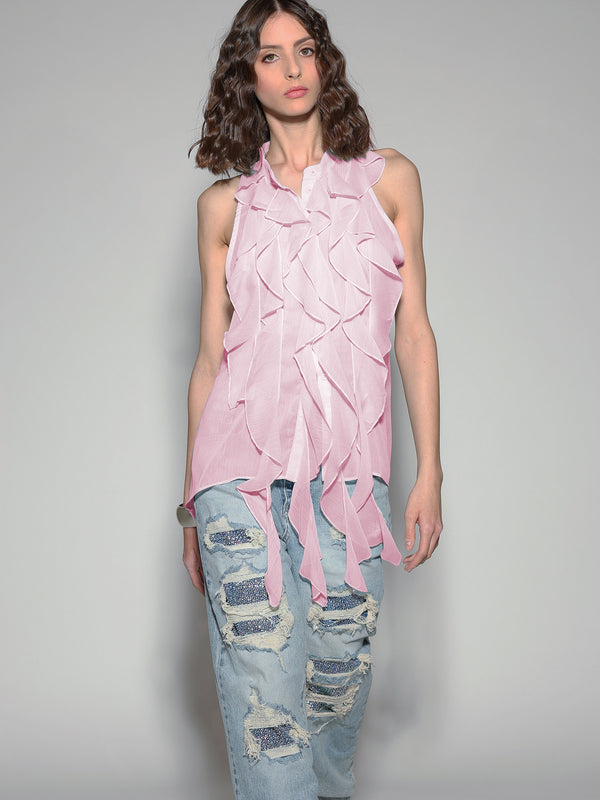 Camicia con rogue Rosa