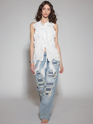 Camicia con rogue Bianco