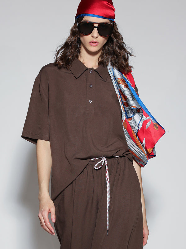 Polo 3 bottoni Cacao