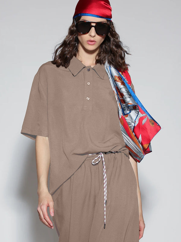 Polo 3 bottoni Beige