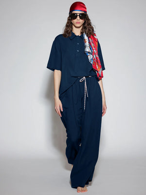 Polo 3 bottoni Blu
