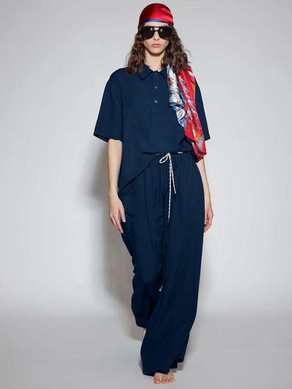 Polo 3 bottoni Blu