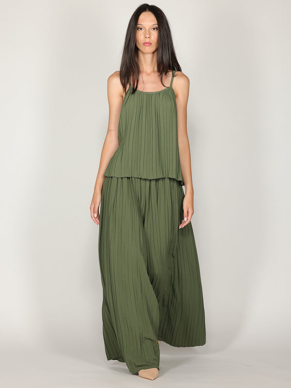 Pantaloni palazzo plisse