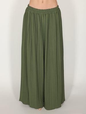 Pantaloni palazzo plisse