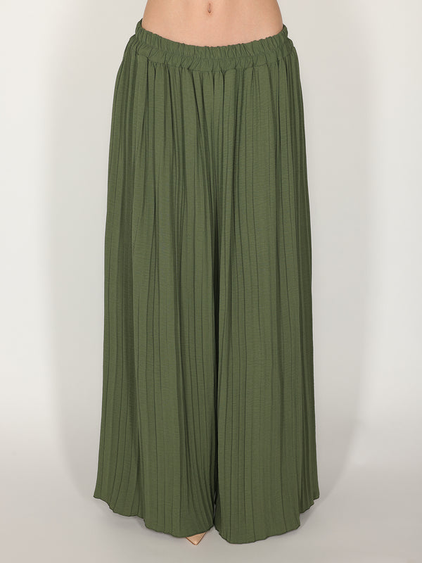 Pantaloni palazzo plisse