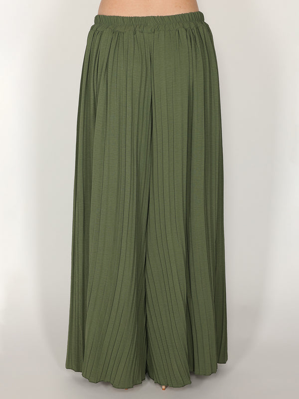 Pantaloni palazzo plisse