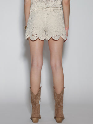 Shorts pizzo Beige