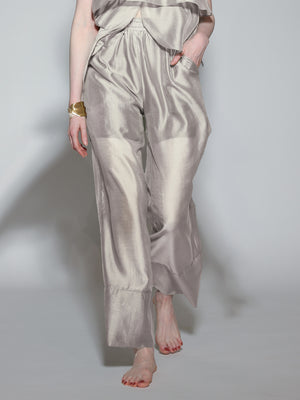 Pantalone palazzo viscosa Panna