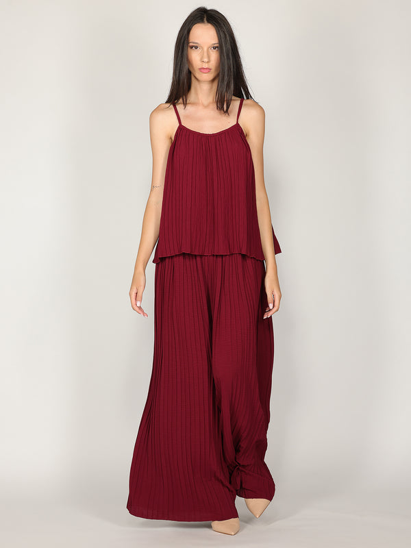 Pantaloni palazzo plisse