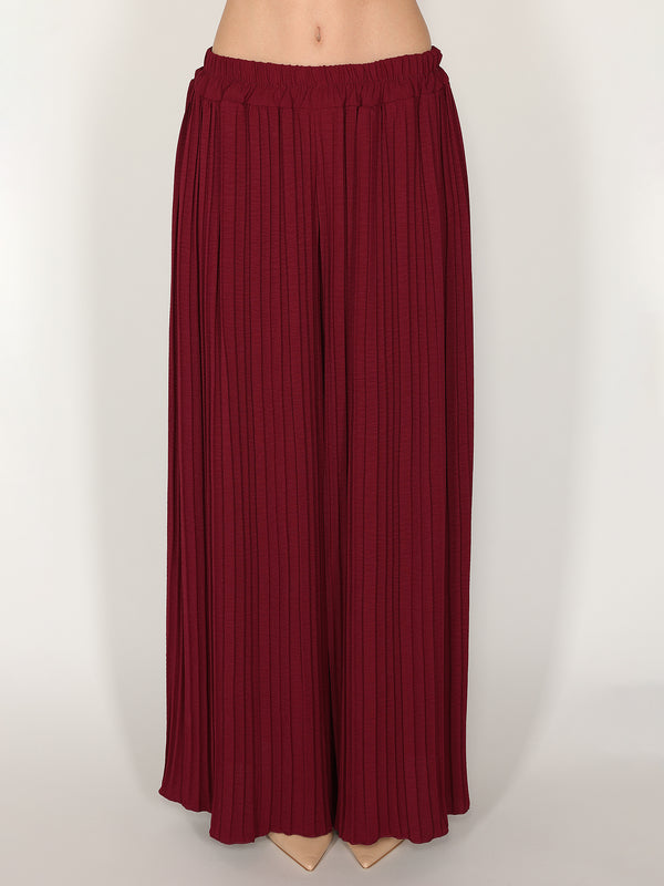 Pantaloni palazzo plisse