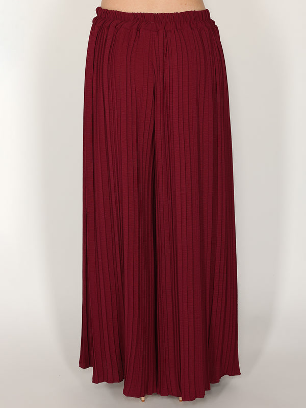 Pantaloni palazzo plisse