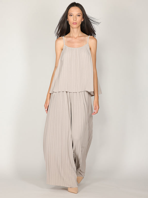 Pantaloni palazzo plisse