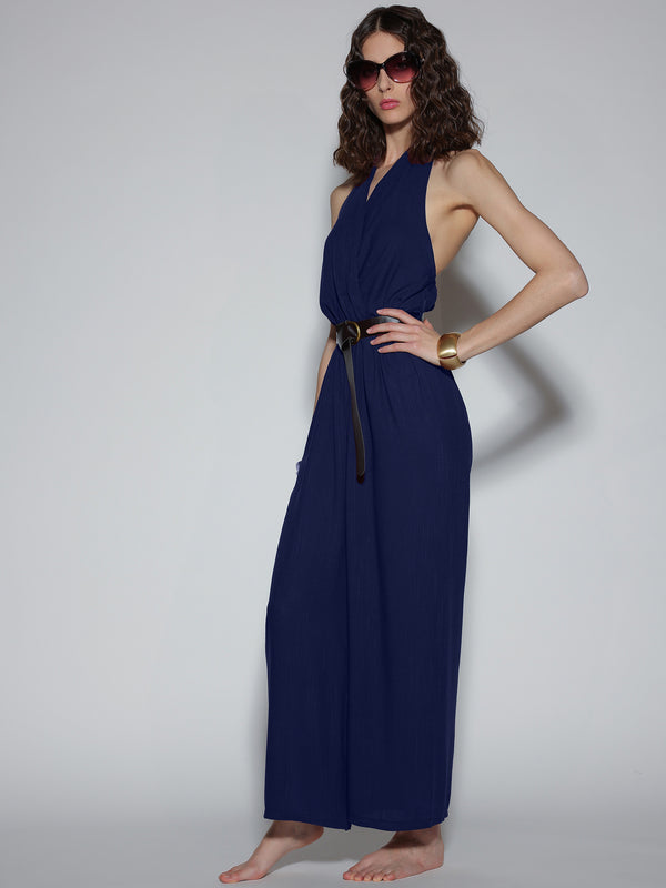 Tuta scollo all'americana Blu