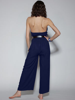 Tuta scollo all'americana Blu