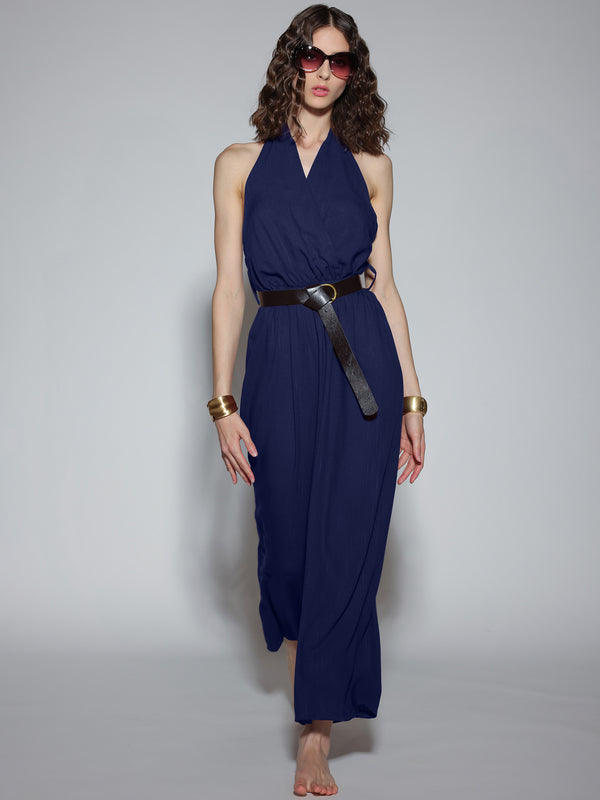 Tuta scollo all'americana Blu