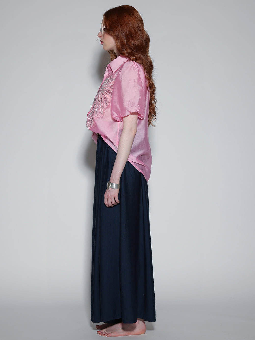 Pantalone palazzo extra wide Blu