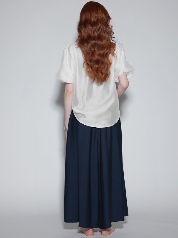 Camicia con perline e paillettes Bianco