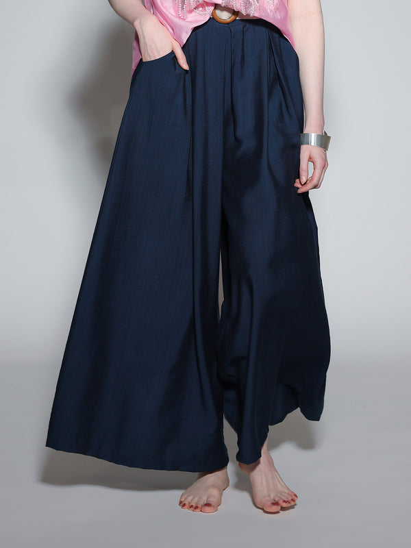 Pantalone palazzo extra wide Blu