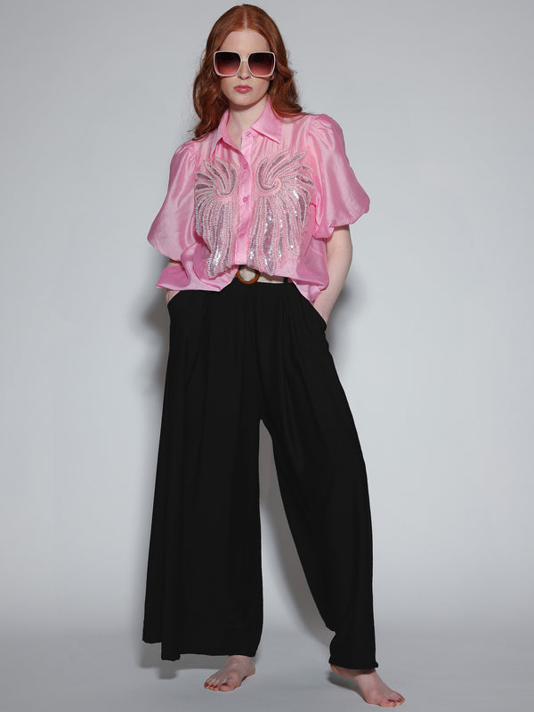 Pantalone palazzo extra wide Nero