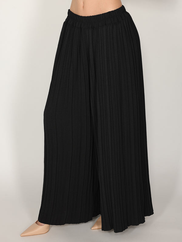 Pantaloni palazzo plisse