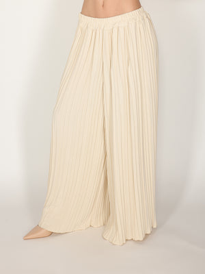 Pantaloni palazzo plisse