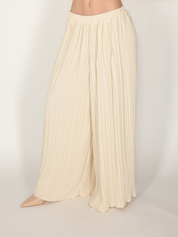 Pantaloni palazzo plisse