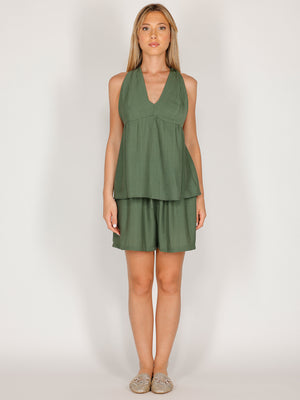 Completo in viscosa top e short
