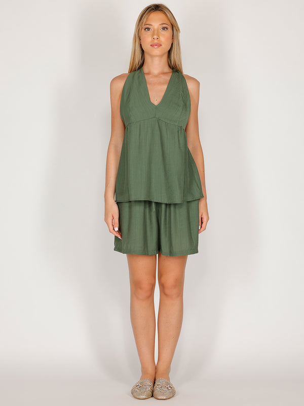 Completo in viscosa top e short