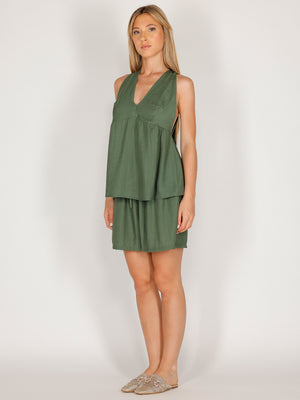 Completo in viscosa top e short